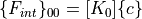 \{F_{int}\}_{00} = [K_0]\{c\}